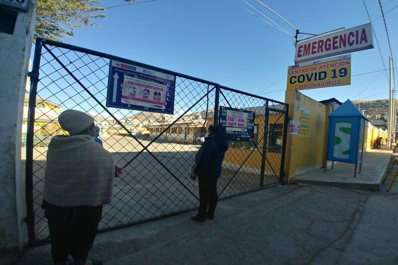 Zona del área de emergencia y atención de Covid.