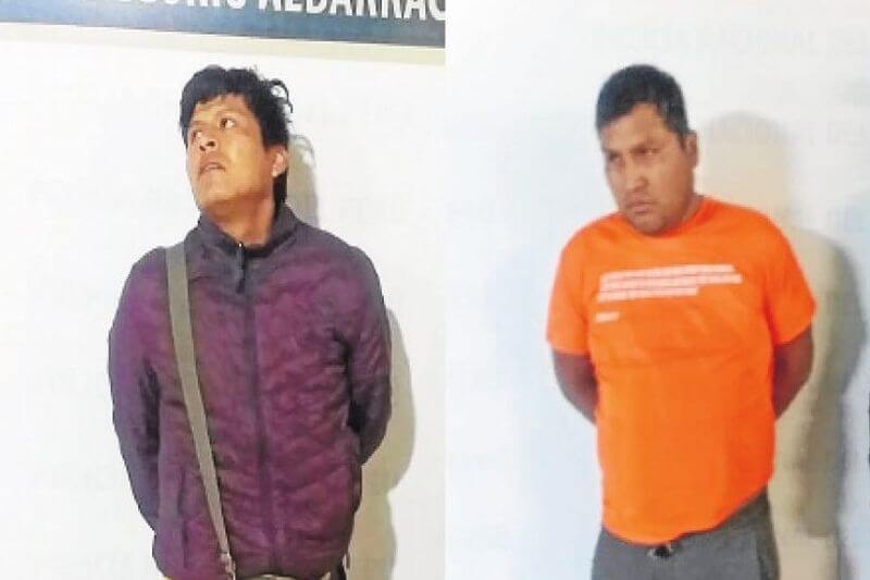 Diego Chura Sagua (28) y Jonathan Rocha Mita (24) fueron capturados.