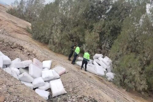 Uno de los tres camiones fue intervenido repleto de mercadería ilegal.