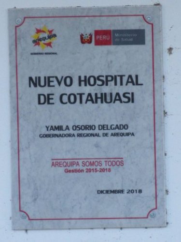 Placa que develó Osorio en 2018.