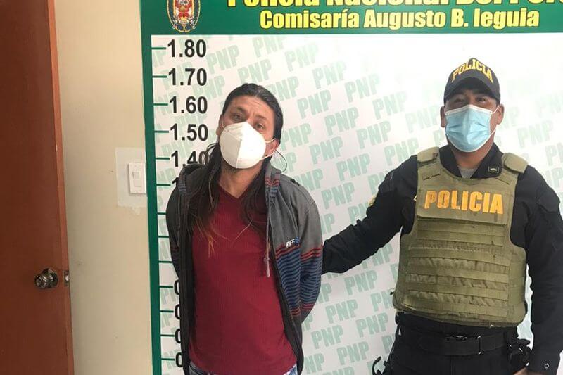 Detenido Jhon Charles Yataco Ginocchio fue llevado a comisaría de C.P. Leguía.