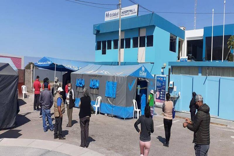 Pacientes graves son derivados al Hospital Covid en Arequipa.