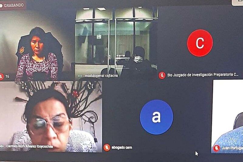 Audiencia judicial se realizó por videoconferencia.