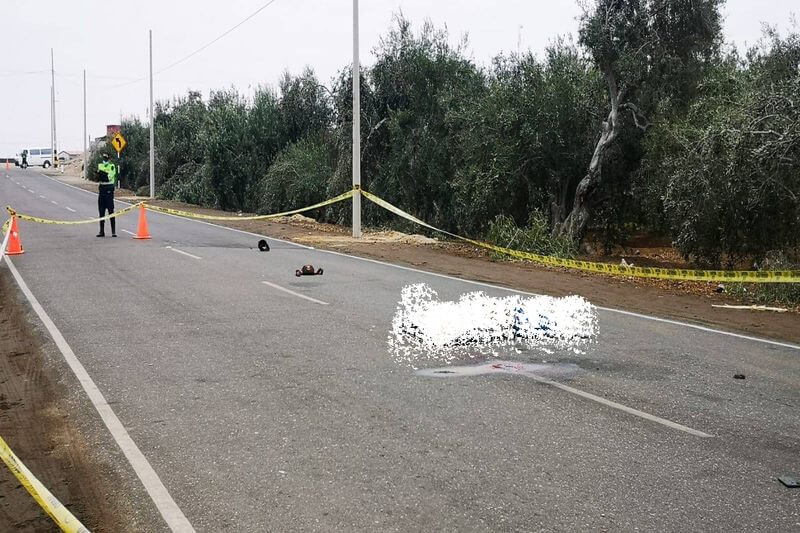 Cadáver quedó abandonado en el km 17 de la carretera de ingreso a Los Palos.