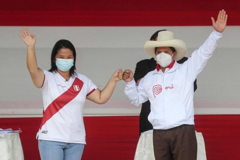 El candidato de Perú Libre tiene 43%, mientras que Keiko Fujimori, 34%.