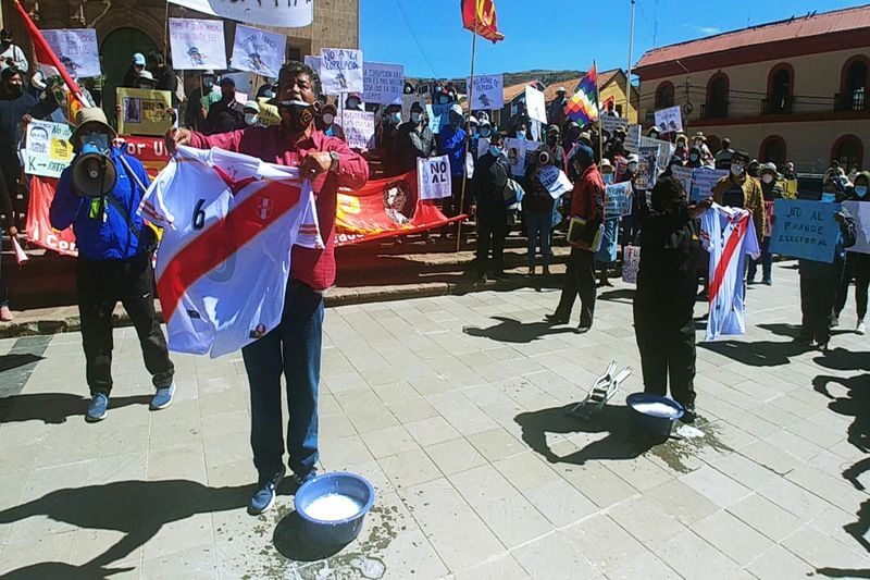 Llegaron hasta la Plaza de Armas.