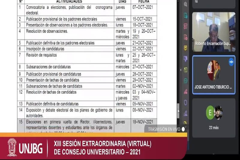 COEL presentó cronograma ante el consejo univer