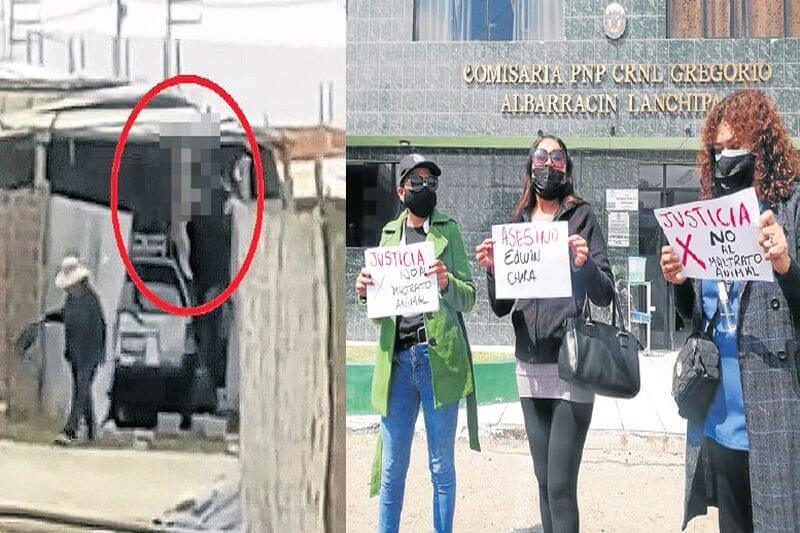 Animalistas protestaron frente a la comisaría de Gregorio Albarracín.