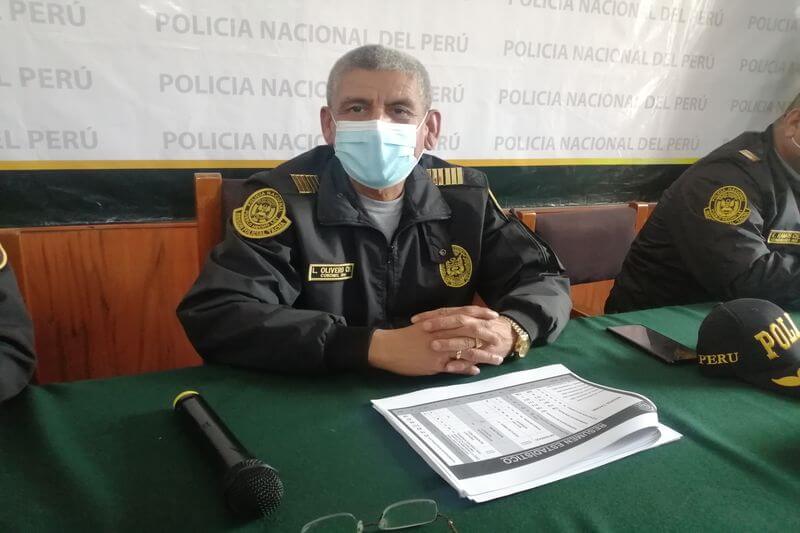 Coronel PNP Luis Olivero, jefe de la Región Policial de Tacna.