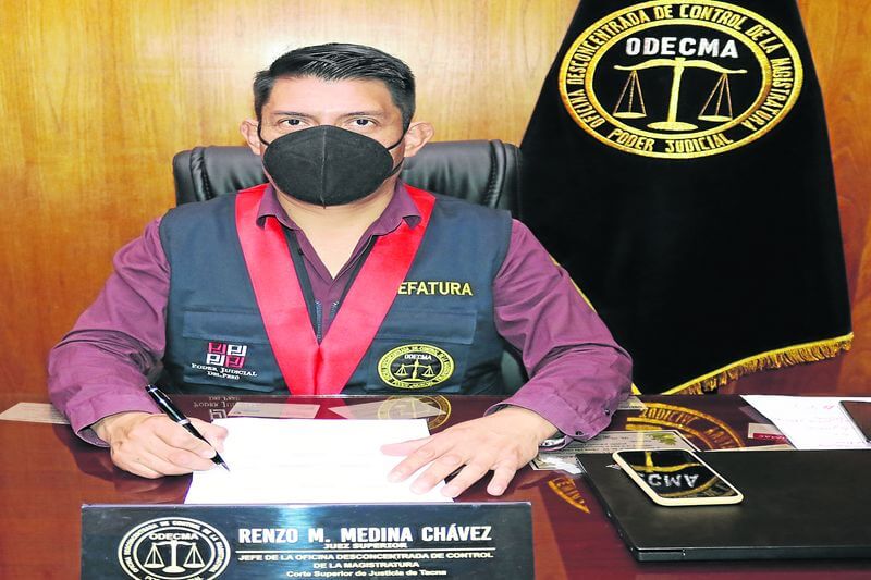 Juez superior Renzo Medina Chávez, jefe de la Odecma.