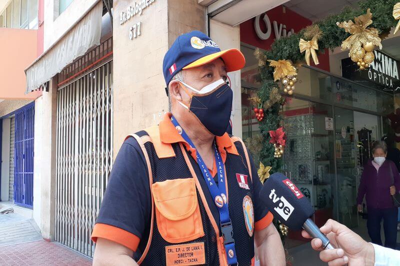 Jorge De Lama, jefe del Instituto Nacional de Defensa Civil (Indeci) en Tacna.