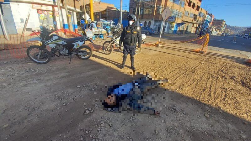 Víctima estaba inconsciente en medio de la avenida.