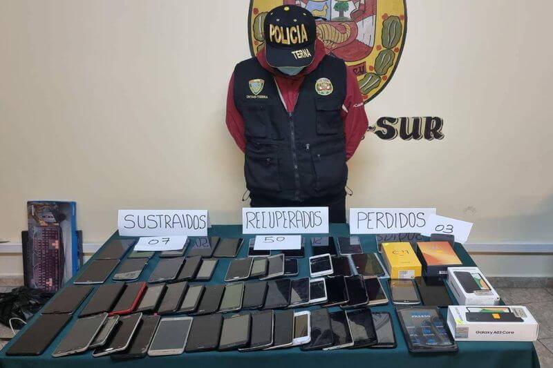 Siete celulares fueron reportados como sustraídos y tres como perdidos.