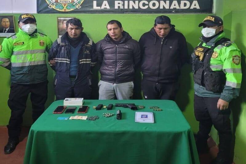 La banda delincuencial "Los Francos" fueron capturados por la Policía en La Rinconada.