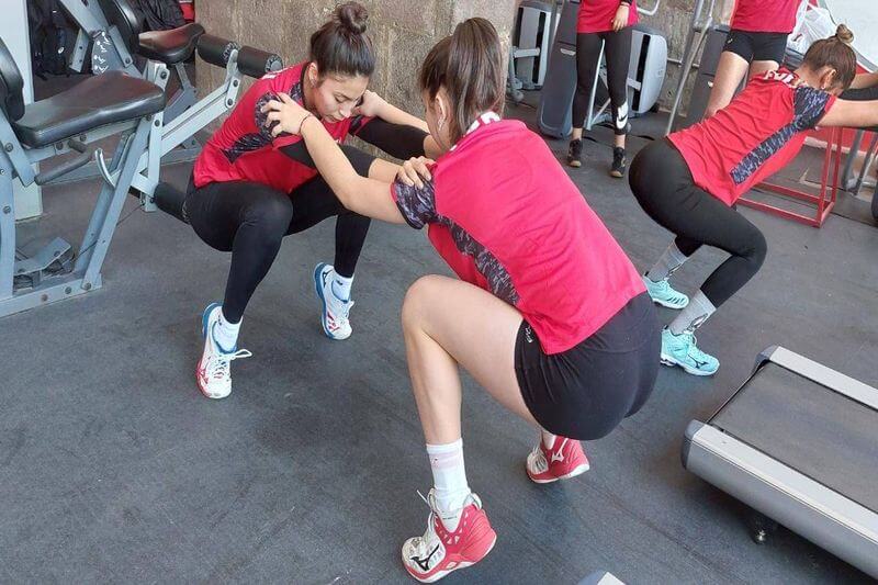 Las matadoras realizaron trabajos en el gimnasio.