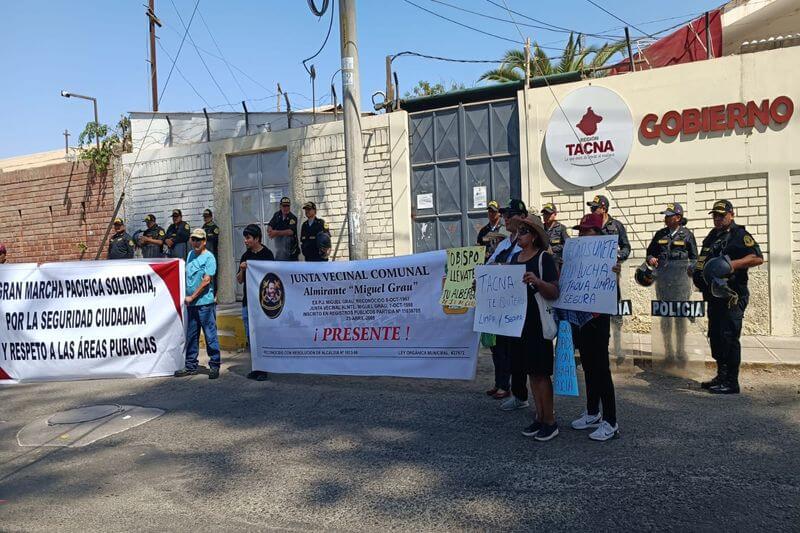 Ayer se realizó marcha contra la inseguridad ciudadana.