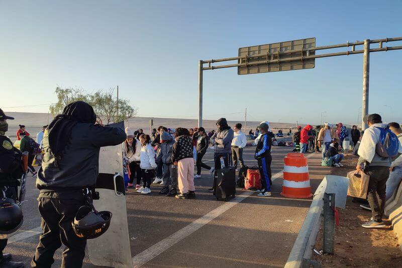 Momentos tensos se vivieron ayer en frontera con Chile.