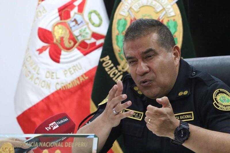 General Óscar Arriola, jefe de la Dirección de Investigación Criminal de la Policía Nacional del Perú (PNP).