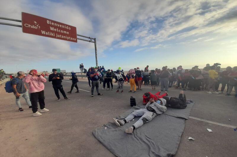 Extranjeros obstruyeron tránsito por casi cinco horas.