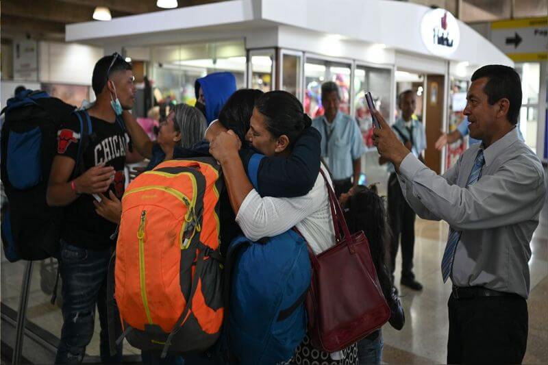 El domingo se dio primer vuelo de repatriación de venezolanos.