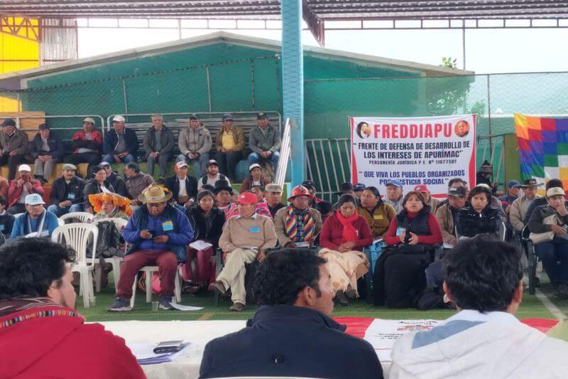 Así lo acordaron en la reunión que hubo en Apurímac.