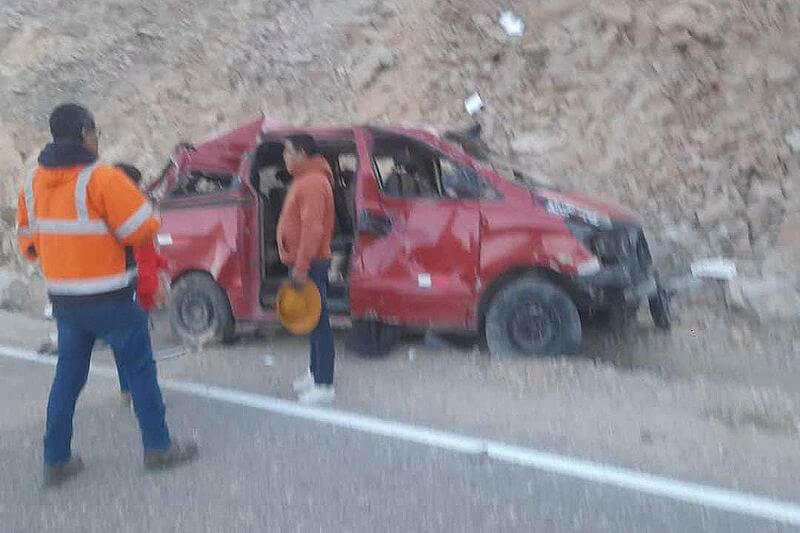 Accidente ocurrió la mañana de ayer en kilómetro 39 de la carretera Tacna-Collpa.