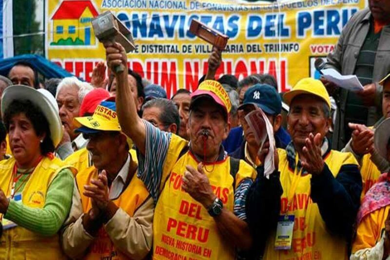 Lucha de fonavistas y pensionistas continúa en el Congreso de la República.