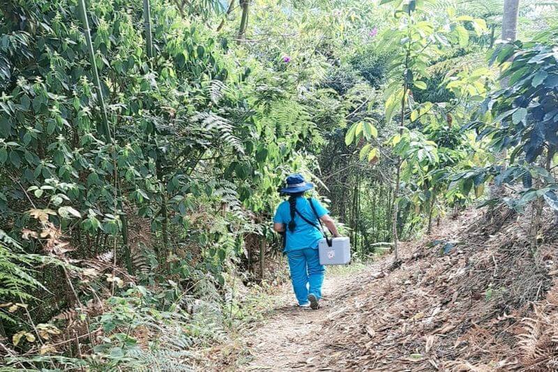 Personal de la Diresa se desplegó en lugares inhóspitos.