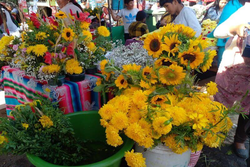 Las flores amarillas tuvieron gran demanda para los baños de florecimiento.