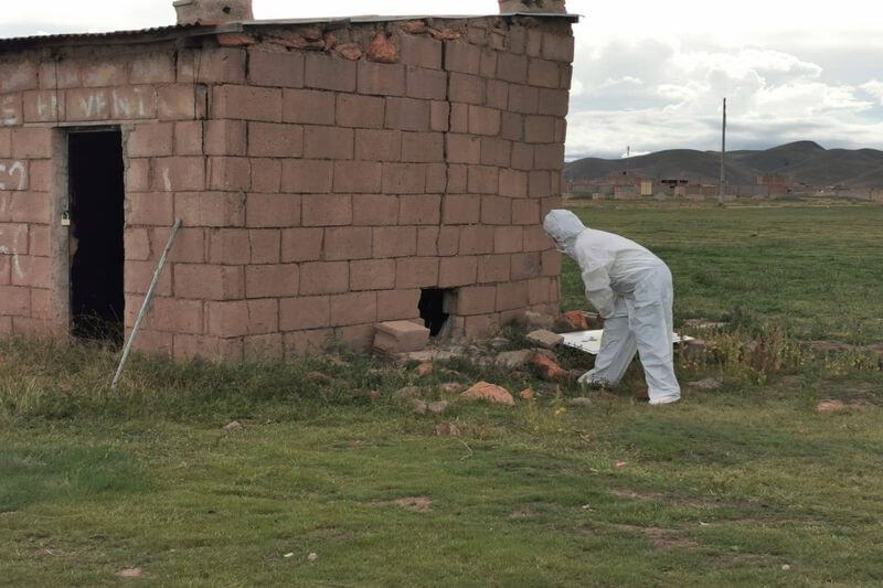 Al parecer entró por el forado.