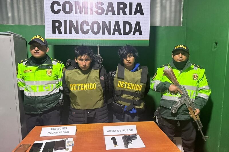 Detenidos con armas de fuego en La Rinconada.