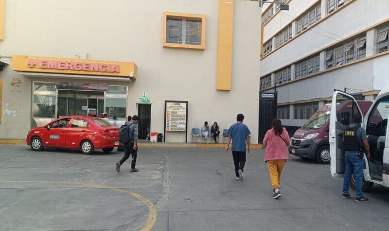 Fue trasladado al hospital regional Honorio Delgado Espinoza de Arequipa.