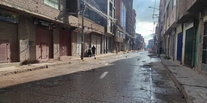 Ayer iniciaron obra en el jirón Piérola, en Juliaca.