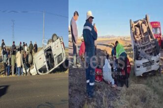 Accidente en carretera Juliaca - Puno.