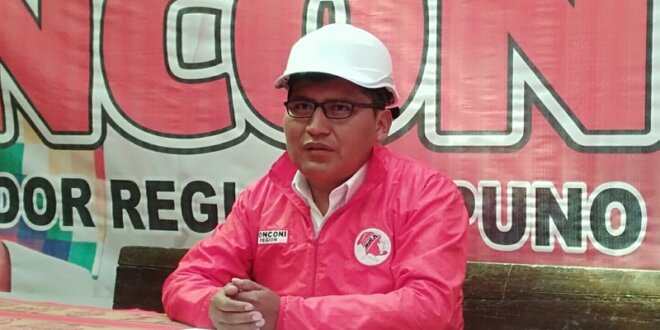 Jhomar Marcelino Tonconi, aspira al Gobierno Regional de Puno.