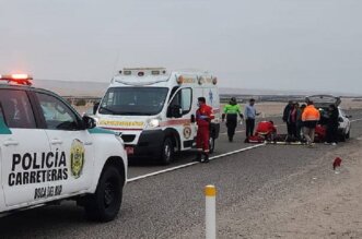 Pasajera resultó con heridas en la cabeza y contusiones en el cuerpo.