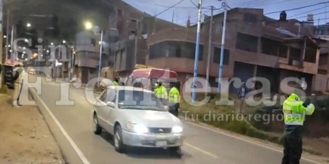 Policía realizó el operativo en los ingresos a la ciudad de Puno.