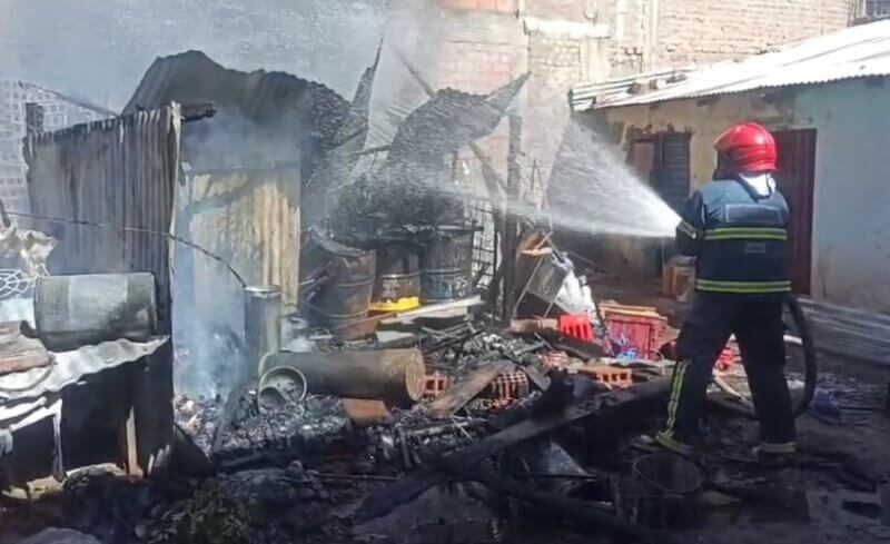 Puno: Fuga de gas provocó incendio en vivienda