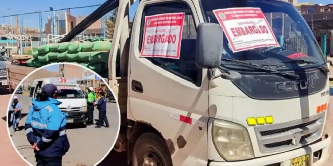 Puno: En San Román embargan por deudas 11 vehículos