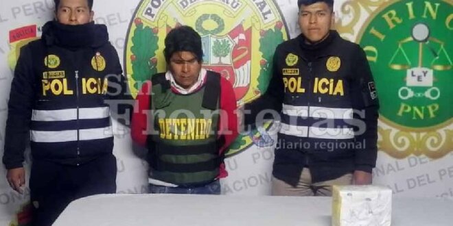 Detienen a pasajero con 4 paquetes de cocaína en Moho.