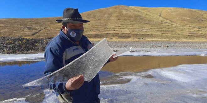 Este jueves 18 y viernes 19 de julio, las temperaturas en el altiplano puneño podrían descender hasta -16 grados, según informó el Servicio Nacional de Meteorología e Hidrología (Senamhi) Puno. Además, se esperan ráfagas de viento con velocidades próximas a los 38 km/h, escasa nubosidad e incremento de la temperatura diurna.