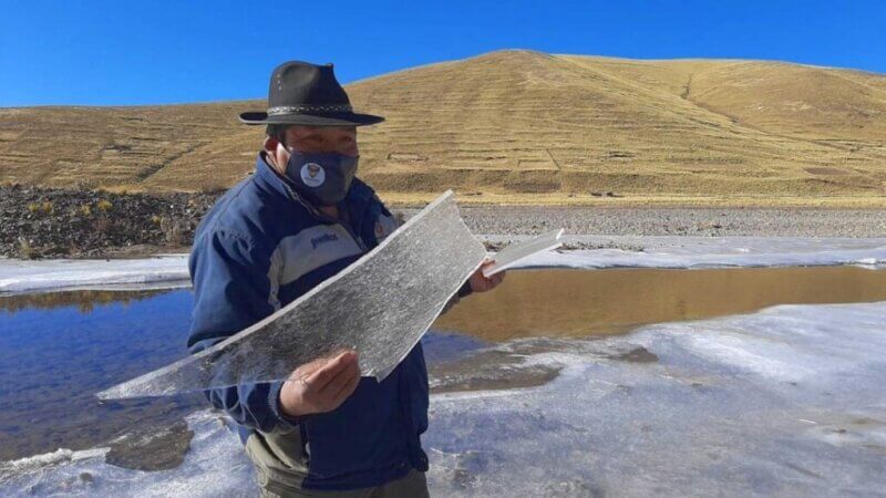 Este jueves 18 y viernes 19 de julio, las temperaturas en el altiplano puneño podrían descender hasta -16 grados, según informó el Servicio Nacional de Meteorología e Hidrología (Senamhi) Puno. Además, se esperan ráfagas de viento con velocidades próximas a los 38 km/h, escasa nubosidad e incremento de la temperatura diurna.