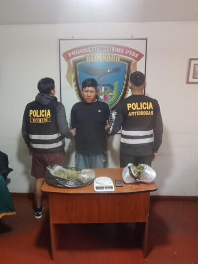 Tacna: Detienen a hombre con un kilo y 615 gr de marihuana