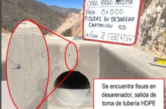 Advierten deficiencias en canal de regadío Ancoma-Bajo Caplina