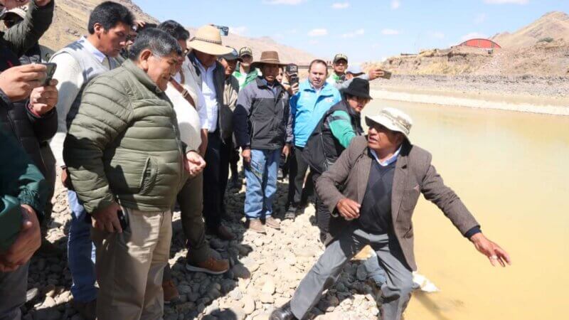 Ministros anuncian declaración de emergencia de cuenca Llalli