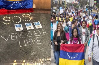 Venezolanos protestaron.