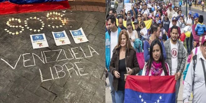 Venezolanos protestaron.