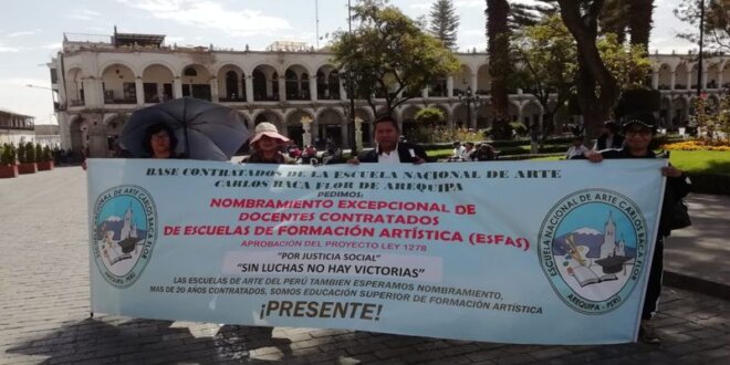 Alrededor de 620 docentes de la región Arequipa acatarán medida de lucha.