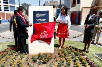 Betssy Chávez develó placa en agosto de 2022.