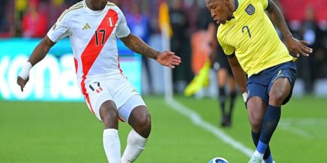 Perú cayó 1-0 ante Ecuador.